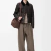 Giacca trucker in shearling marrone/blu navy Giacca trucker in shearling marrone/blu navy