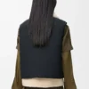 Gilet imbottito in shearling e misto cotone Nero