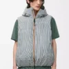 Gilet imbottito in tessuto tecnico Beige/Blu Gilet imbottito in tessuto tecnico Beige/Blu