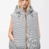 Gilet imbottito in tessuto tecnico Beige/Blu Gilet imbottito in tessuto tecnico Beige/Blu
