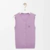 Gilet in cashmere e seta Lilla Gilet in cashmere e seta Lilla