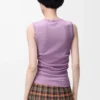 Gilet in cashmere e seta Lilla Gilet in cashmere e seta Lilla