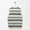 Gilet in jacquard di cotone nero/bianco Gilet in jacquard di cotone nero/bianco
