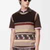 Gilet in lana e cashmere Beige/Multicolore Gilet in lana e cashmere Beige/Multicolore
