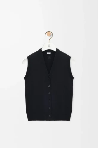 Gilet in lana Nero