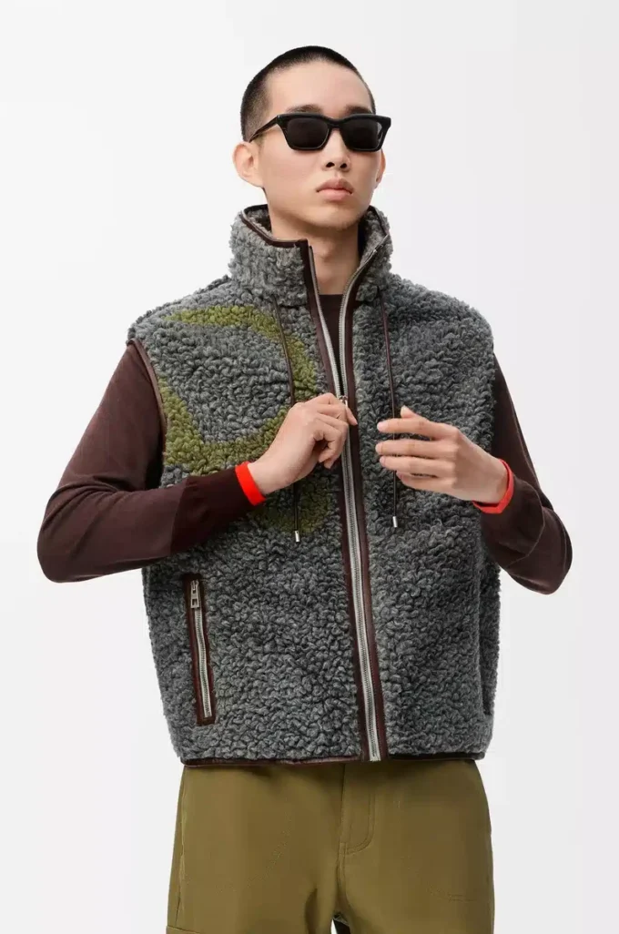 Gilet in misto lana multicolore