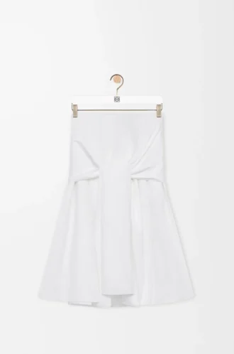 Gonna a portafoglio in cotone Bianco