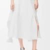 Gonna a portafoglio in cotone Bianco