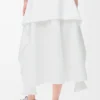 Gonna a portafoglio in cotone Bianco