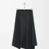 Gonna asimmetrica in lana e cashmere Charcoal Melange Gonna asimmetrica in lana e cashmere Charcoal Melange
