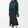 Gonna asimmetrica in lana e cashmere Charcoal Melange Gonna asimmetrica in lana e cashmere Charcoal Melange