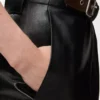 Gonna con cintura in nappa di agnello Nero Gonna con cintura in nappa di agnello Nero