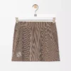Gonna in jersey tecnico marrone/rosa