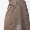 Gonna in jersey tecnico marrone/rosa