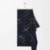 Gonna in lana blu navy scuro