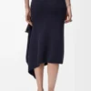 Gonna in lana blu navy scuro