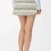 Gonna in misto lana jacquard Nero/Bianco Gonna in misto lana jacquard Nero/Bianco