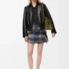 Gonna in misto mohair e lana Blu/Multicolore