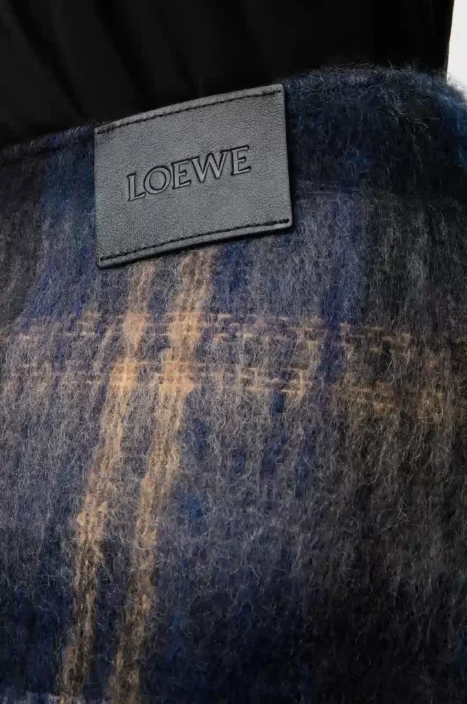 Gonna in misto mohair e lana Blu/Multicolore