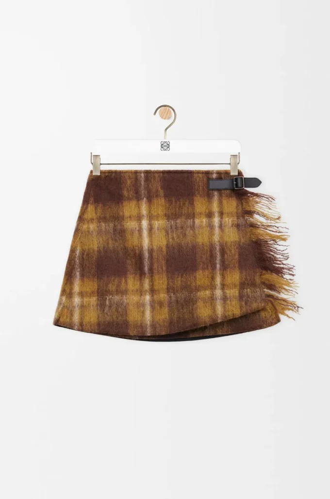 Gonna in misto mohair e lana Giallo/Multicolore Gonna in misto mohair e lana Giallo/Multicolore