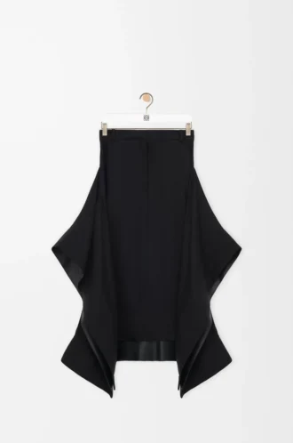 Gonna in viscosa elasticizzata nera