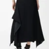 Gonna in viscosa elasticizzata nera Gonna in viscosa elasticizzata nera