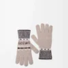 Guanti in misto lana Beige/Multicolore