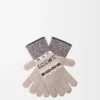 Guanti in misto lana Beige/Multicolore