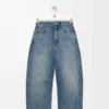 Jeans a barilotto Anagram in denim Denim lavato Jeans a barilotto Anagram in denim Denim lavato