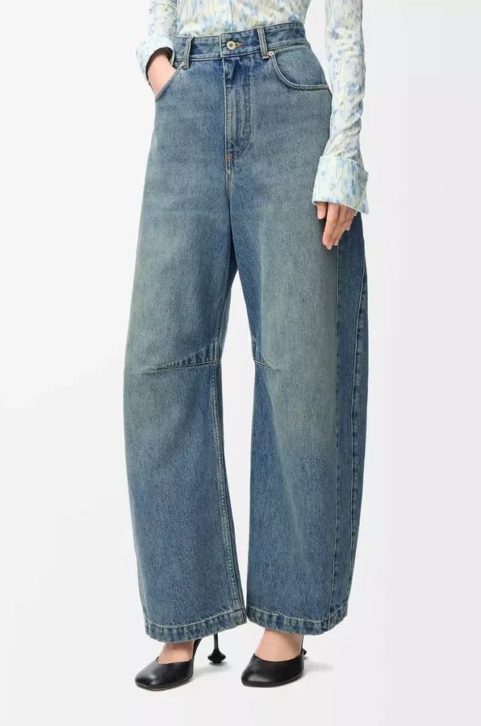 Jeans a barilotto Anagram in denim Denim lavato Jeans a barilotto Anagram in denim Denim lavato
