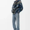 Jeans a gamba dritta in denim blu Jeans a gamba dritta in denim blu