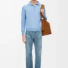Jeans a gamba dritta in denim blu vintage Jeans a gamba dritta in denim blu vintage