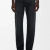 Jeans a gamba dritta in denim nero lavato