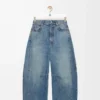Jeans a zampa in denim Denim lavato Jeans a zampa in denim Denim lavato