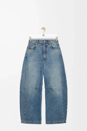 Jeans a zampa in denim Denim lavato