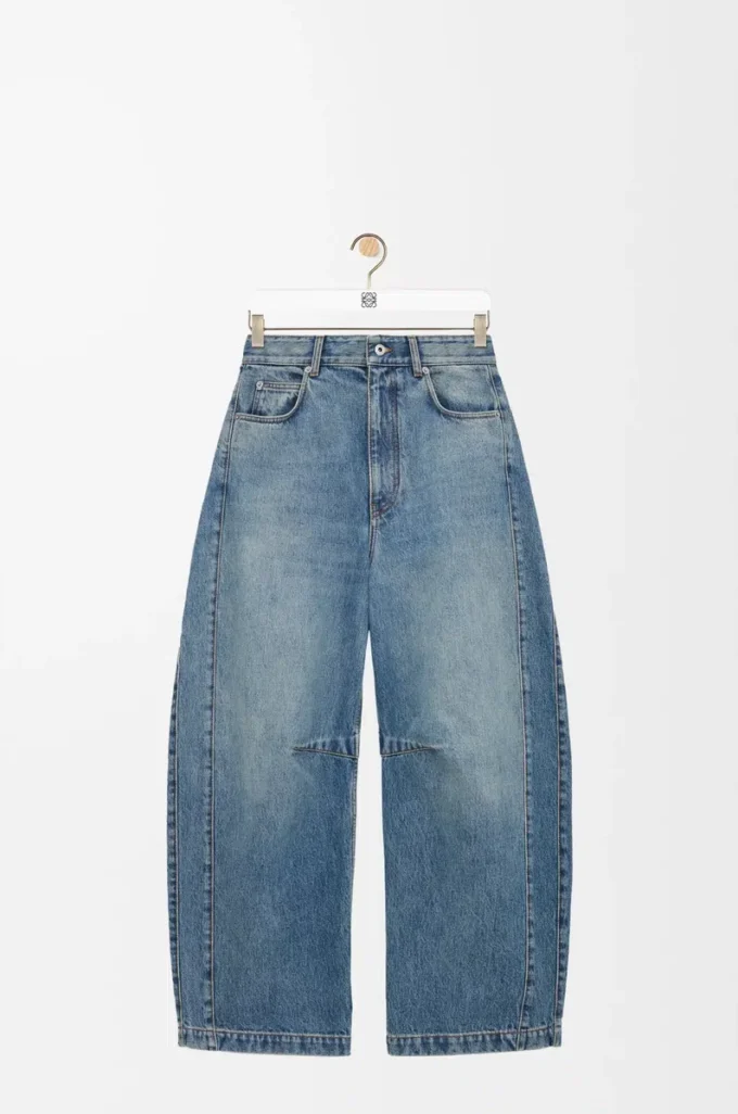 Jeans a zampa in denim Denim lavato Jeans a zampa in denim Denim lavato