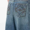 Jeans a zampa in denim Denim lavato Jeans a zampa in denim Denim lavato