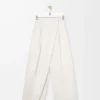 Jeans avvolgenti in denim Bianco