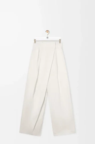 Jeans avvolgenti in denim Bianco