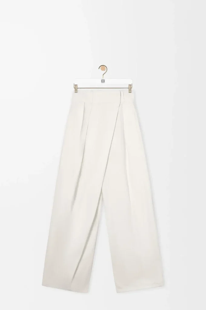 Jeans avvolgenti in denim Bianco