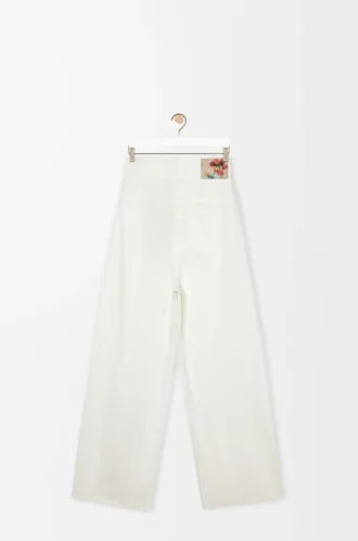 Jeans avvolgenti in denim Bianco