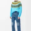 Jeans baggy Anagram in denim Denim blu medio