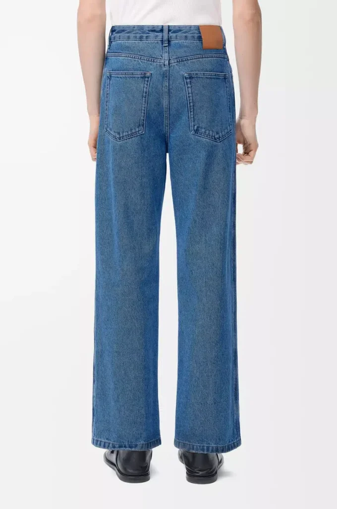 Jeans baggy Anagram in denim Denim blu medio