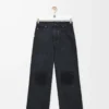Jeans baggy Anagram in denim Nero