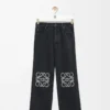 Jeans baggy Anagram in denim Nero
