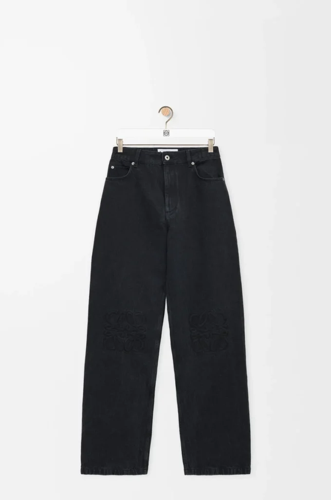 Jeans baggy Anagram in denim Nero Jeans baggy Anagram in denim Nero