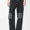 Jeans baggy Anagram in denim Nero