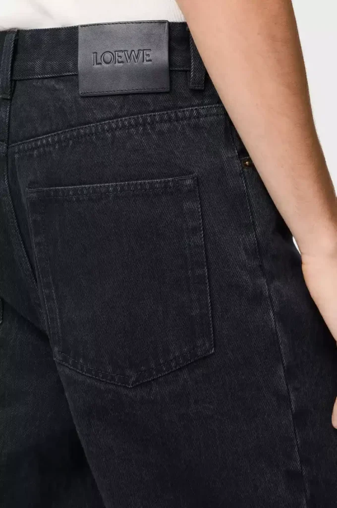 Jeans baggy Anagram in denim Nero