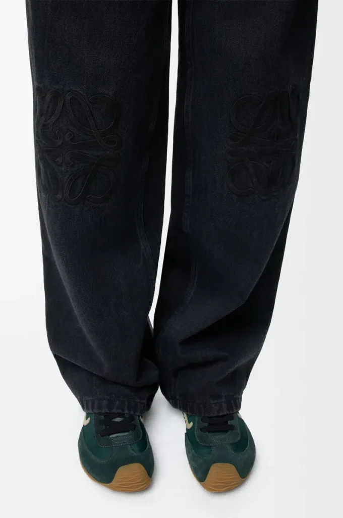 Jeans baggy Anagram in denim Nero Jeans baggy Anagram in denim Nero