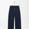 Jeans con cintura in denim blu indaco Jeans con cintura in denim blu indaco